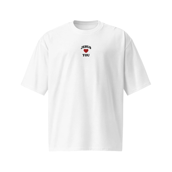 'Jesus Loves You' Oversized heavyweight t-shirt