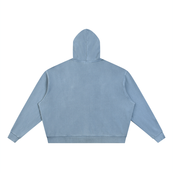 Vintage Wash Full Zip Boxy Hoodie