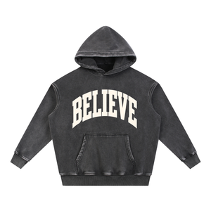 BELIEVE fleece oversize snow wash Christian hoodie by Believe Brand Co.