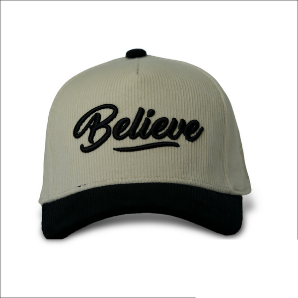 Believe Corduroy Cursive Hat