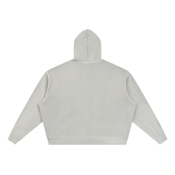 Vintage Wash Full Zip Boxy Hoodie